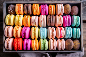 delicious cookies with a creamy filling and crunchy crumbs are captured in mid-air against a vibrant pink background.