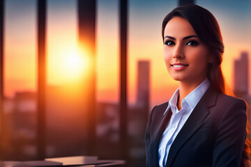 Portrait of a confident businesswoman - Generative AI