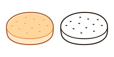 Hallulla Chilean bread illustration