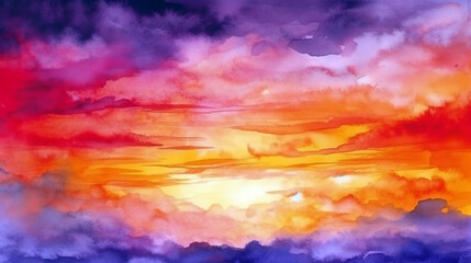 Fototapeta na wymiar Majestic dusk. Sunset sky twilight in the evening with colorful sunlight