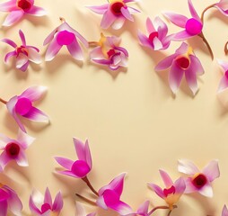 Fototapeta na wymiar pink frangipani flowers, with copyspace