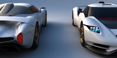CGI car, new luxury car design, concept car prototype