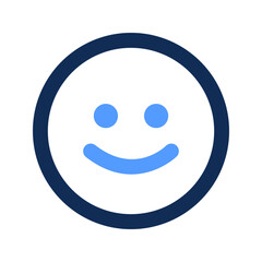 smile outline color icon
