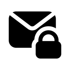 message encrypt glyph icon