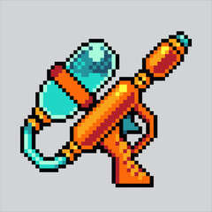 Fototapeta premium Pixel art illustration water gun. Pixelated water gun. water gun icon pixelated for the pixel art game and icon for website and video game. old school retro.