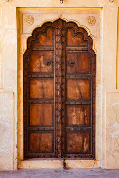 Ancient door with very high details from antique timber in India 