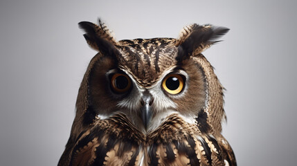 portrait of a owl bird animal wildlife nature generative ai