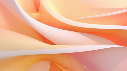Abstract technological virtual background with gradient curves, abstract pink, yellow