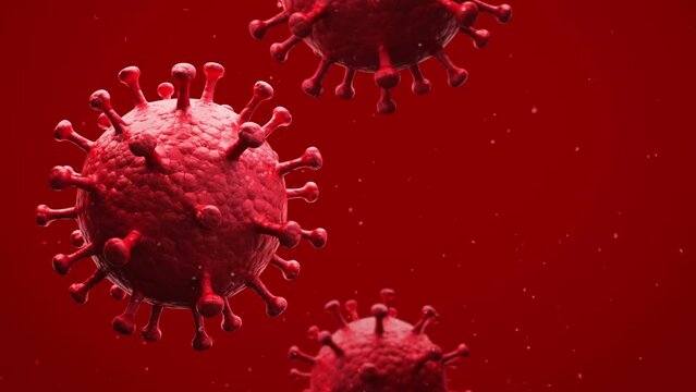 Virus covid-19 animation background with spacing for text information