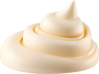 Mayonnaise swirl on white background. Vector EPS-10