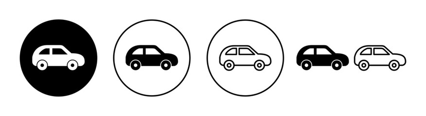 Car icon set for web and mobile app. car sign and symbol. small sedan