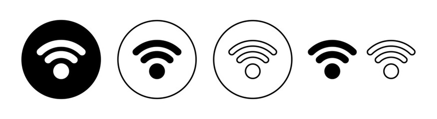 Wifi icon set for web and mobile app. signal sign and symbol. Wireless  icon