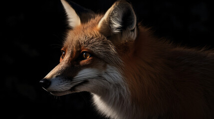 Naklejka na ściany i meble red fox animal in the wildlife mammal wild generative ai