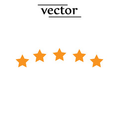 Five stars customer product rating review. flat illustration on white background..eps