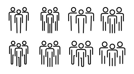 People icon set  illustration. person sign and symbol. User Icon vector