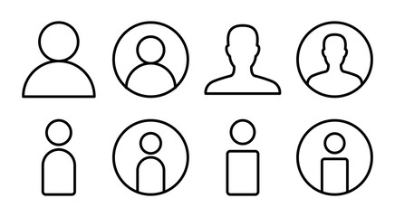 User Icon set illustration. person sign and symbol. people icon.