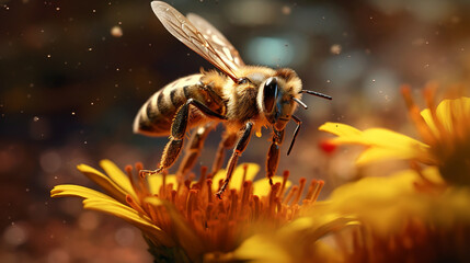close up image of bee