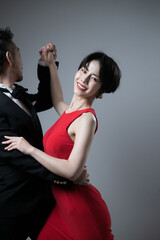 Ballroom dancing Looking at the camera