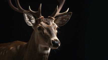 deer in the woods animal wildlife mammal nature generative ai