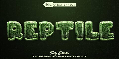 Reptile Skin Vector Editable Text Effect Template