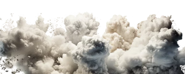 Foto op Aluminium A smoke explosion isolated on transparent background - Generative AI © comicsans