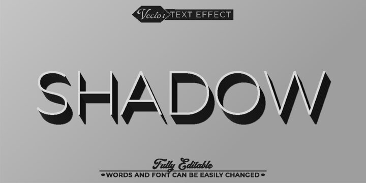 Shadow Vector Editable Text Effect Template