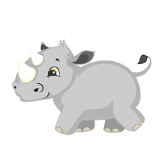 rhino vector art illustration cute rhino design