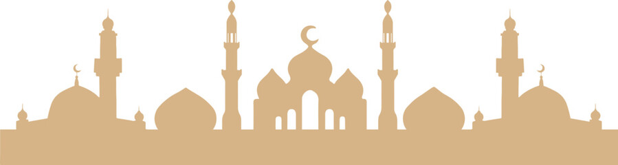 Artistic Mosque Silhouette 