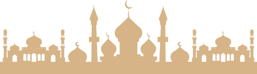 Artistic Mosque Silhouette 