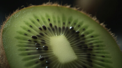 close up of kiwi fruit green healthy generative ai