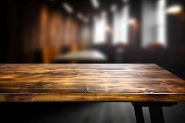 rustic wooden table with shallow depth of field
