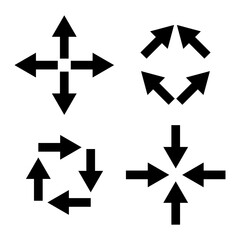 Fullscreen Icon. Arrows are squares. Vector illustration. EPS 10.