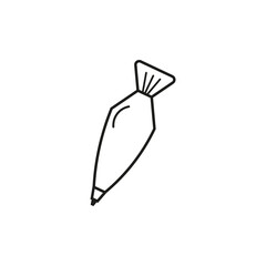 Pastry bag line icon. Vector illustration. stock image.