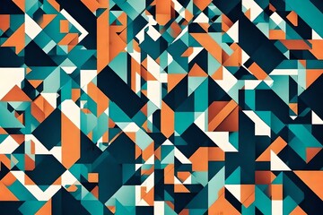Modern geometric shape abstract background. Generative AI