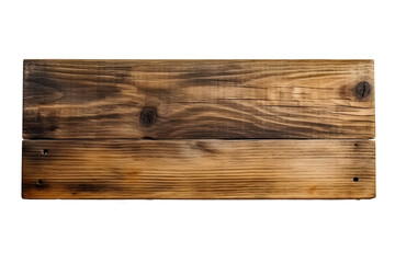 empty wooden plank signboard on transparent background ,generative ai