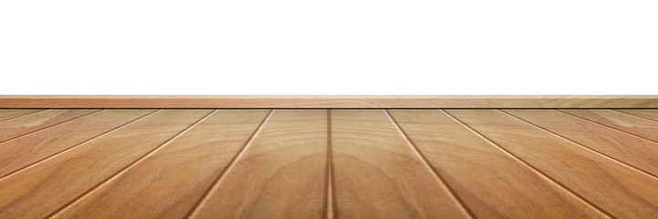 Empty brown wooden floor pattern isolated on transparent background