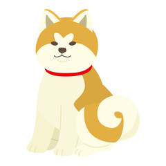 秋田犬のイラスト