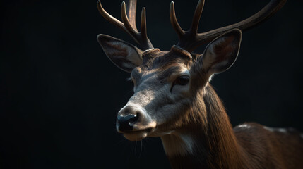 deer in the woods animal wildlife mammal nature generative ai