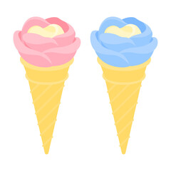 ババヘラアイスのイラスト