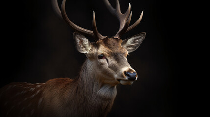 deer in the woods animal wildlife mammal nature generative ai