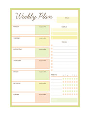 The week (spring) planner. 