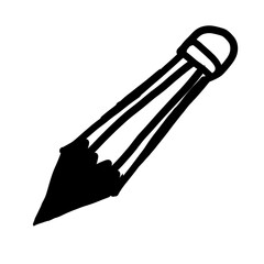 silhouette of a pencil