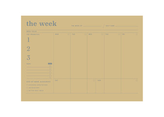 The week (spring) planner. 