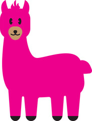 Fototapeta premium The alpaca png image for wildlife concept