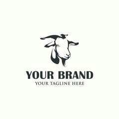 Goat head logo vector