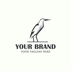 Heron logo illustration