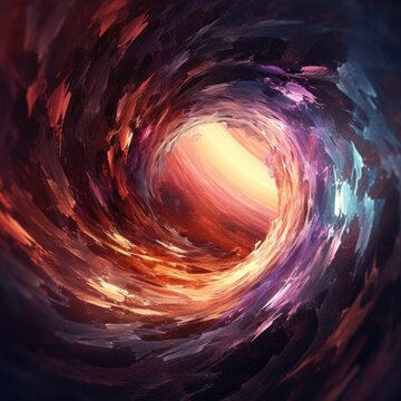 Abstract representation of a wormhole symbolizing the hypothetical shortcuts through spacetime 