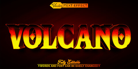 Volcano Hot Editable Text Effect Template