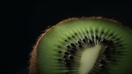 close up of kiwi fruit green healthy generative ai