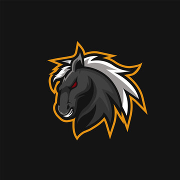 Horse mascot logo sport vector images